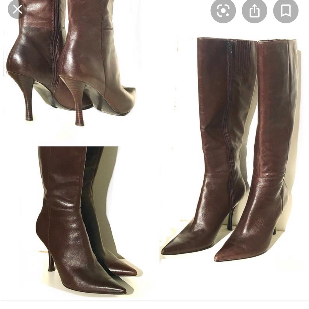 Nine West Brown Heeled Boots